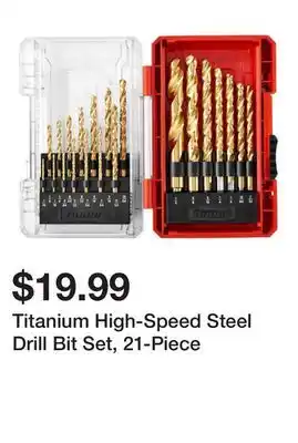 Harbor Freight Tools Titanium High-Speed Steel Drill Bit Set, 21-Piece offer