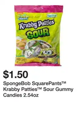 Five Below SpongeBob SquarePants Krabby Patties Sour Gummy Candies 2.54oz offer