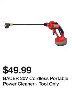 Harbor Freight Tools BAUER 20V Cordless Portable Power Cleaner - Tool Only offer
