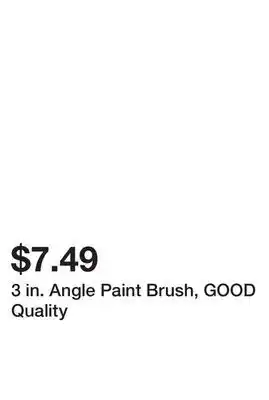 Harbor Freight Tools 3 in. Angle Paint Brush, GOOD Quality offer