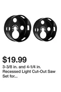 Harbor Freight Tools 3-3/8 in. and 4-1/4 in. Recessed Light Cut-Out Saw Set for Oscillating Multi-Tools, 2-Piece offer