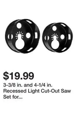 Harbor Freight Tools 3-3/8 in. and 4-1/4 in. Recessed Light Cut-Out Saw Set for Oscillating Multi-Tools, 2-Piece offer