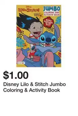 Five Below Disney Lilo & Stitch Jumbo Coloring & Activity Book offer