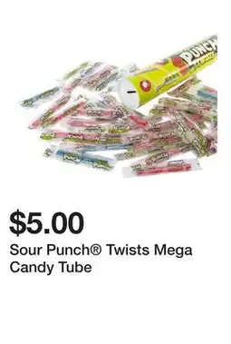 Five Below Sour Punch Twists Mega Candy Tube offer
