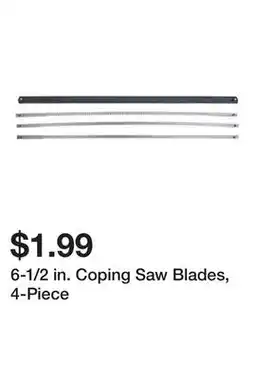 Harbor Freight Tools 6-1/2 in. Coping Saw Blades, 4-Piece offer