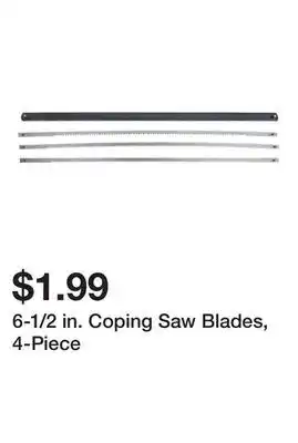 Harbor Freight Tools 6-1/2 in. Coping Saw Blades, 4-Piece offer