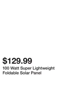 Harbor Freight Tools 100 Watt Super Lightweight Foldable Solar Panel offer