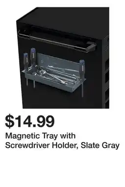 Harbor Freight Tools Magnetic Tray with Screwdriver Holder, Slate Gray offer