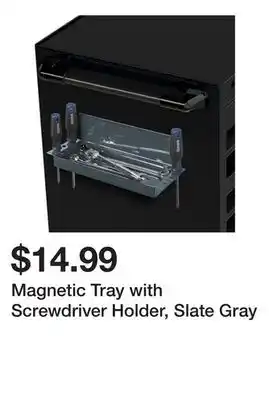 Harbor Freight Tools Magnetic Tray with Screwdriver Holder, Slate Gray offer