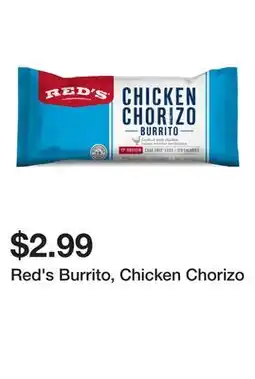 Wegmans Red's Burrito, Chicken Chorizo offer