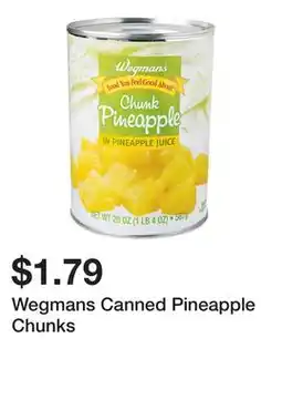 Wegmans Wegmans Canned Pineapple Chunks offer