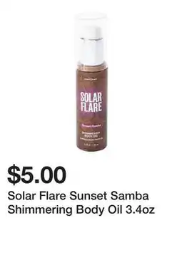 Five Below Solar Flare Sunset Samba Shimmering Body Oil 3.4oz offer