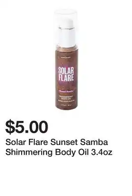 Five Below Solar Flare Sunset Samba Shimmering Body Oil 3.4oz offer
