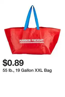 Harbor Freight Tools 55 lb., 19 Gallon XXL Bag offer