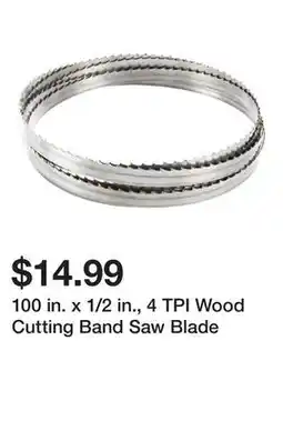 Harbor Freight Tools 100 in. x 1/2 in., 4 TPI Wood Cutting Band Saw Blade offer
