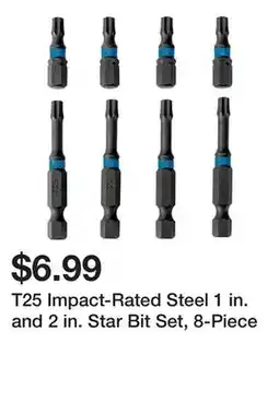 Harbor Freight Tools T25 Impact-Rated Steel 1 in. and 2 in. Star Bit Set, 8-Piece offer