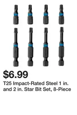 Harbor Freight Tools T25 Impact-Rated Steel 1 in. and 2 in. Star Bit Set, 8-Piece offer