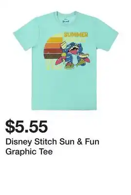 Five Below Disney Stitch Sun & Fun Graphic Tee offer