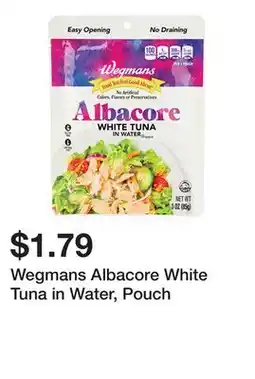 Wegmans Wegmans Albacore White Tuna in Water, Pouch offer