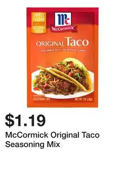 Wegmans McCormick Original Taco Seasoning Mix offer