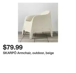 Ikea SKARPÖ Armchair, outdoor, beige offer