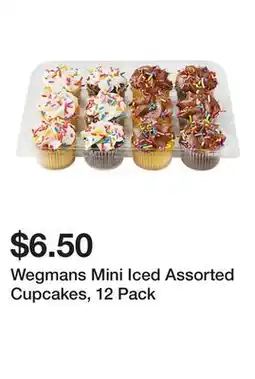 Wegmans Wegmans Mini Iced Assorted Cupcakes, 12 Pack offer