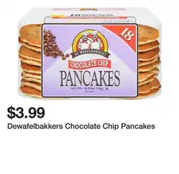 Wegmans Dewafelbakkers Chocolate Chip Pancakes offer