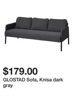 Ikea GLOSTAD Sofa, Knisa dark gray offer
