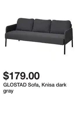 Ikea GLOSTAD Sofa, Knisa dark gray offer