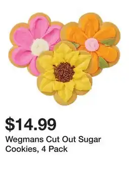 Wegmans Wegmans Cut Out Sugar Cookies, 4 Pack offer