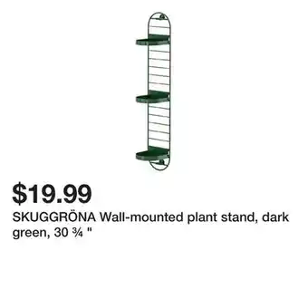 Ikea SKUGGRÖNA Wall-mounted plant stand, dark green, 30 ¾ offer