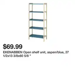 Ikea EKENABBEN Open shelf unit, aspen/blue, 27 1/2x13 3/8x60 5/8 offer