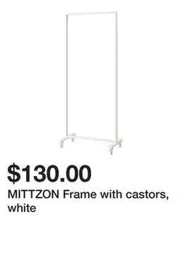 Ikea MITTZON Frame with castors, white offer
