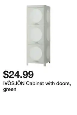 Ikea IVÖSJÖN Cabinet with doors, green offer