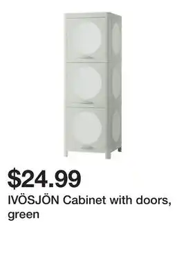 Ikea IVÖSJÖN Cabinet with doors, green offer