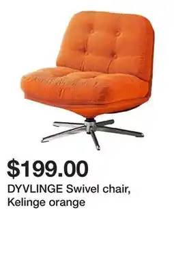 Ikea DYVLINGE Swivel chair, Kelinge orange offer