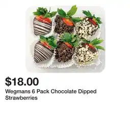 Wegmans Wegmans 6 Pack Chocolate Dipped Strawberries offer