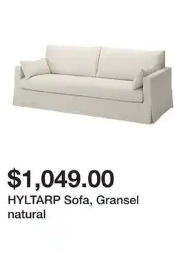 Ikea HYLTARP Sofa, Gransel natural offer