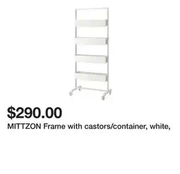 Ikea MITTZON Frame with castors/container, white offer
