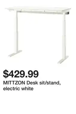 Ikea MITTZON Desk sit/stand, electric white offer