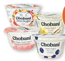 Heinen's Chobani Greek, Less Sugar or Zero Sugar Yogurt offer