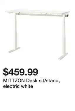 Ikea MITTZON Desk sit/stand, electric white offer