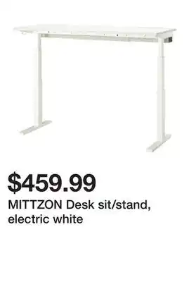 Ikea MITTZON Desk sit/stand, electric white offer
