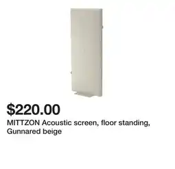 Ikea MITTZON Acoustic screen, floor standing, Gunnared beige offer