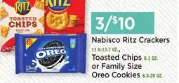 Heinen's Nabisco Ritz Crackers 11.6-13.7 OZ., Toasted Chips 8.1 OZ. or Family Size Oreo Cookies 8.5-20 OZ offer
