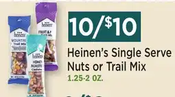 Heinen's Heinen's Single Serve Nuts or Trail Mix offer