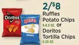 Heinen's Ruffles Potato Chips 8-8.5 OZ. or Doritos Tortilla Chips 9.25 OZ offer