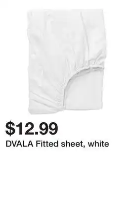 Ikea DVALA Fitted sheet, white offer