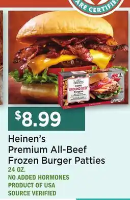 Heinen's Heinen's Premium All-Beef Frozen Burger Patties offer