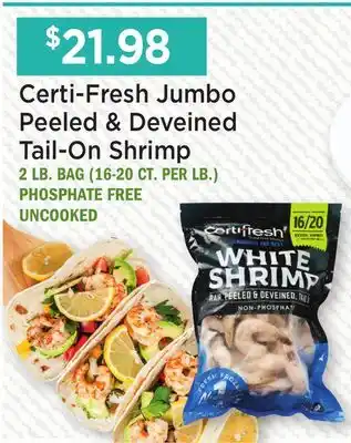 Heinen's Jumbo Peeled & Deveined Tail-On Shrimp offer